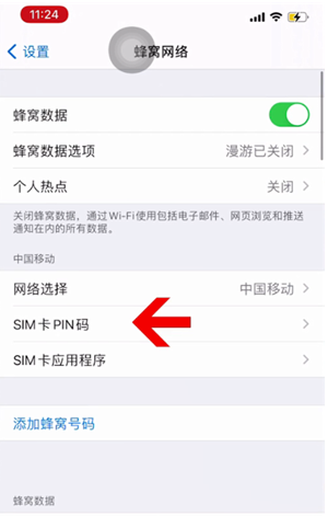 崇左苹果14维修网分享如何给iPhone14的SIM卡设置密码 